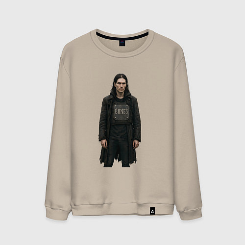 Мужской свитшот Bones в бронежелете / Миндальный – фото 1
