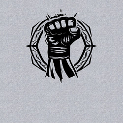 Свитшот хлопковый мужской Кулак кикбоксера, цвет: меланж — фото 2