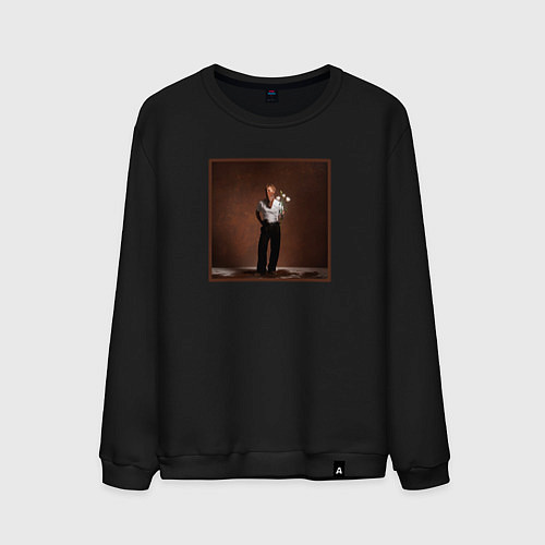 Мужской свитшот Фараон с цветами 10 13 обложка / Черный – фото 1