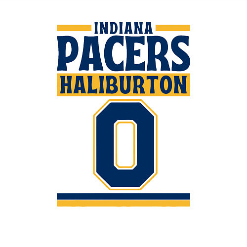 Мужской свитшот Indiana Pacers - Haliburton / Белый – фото 3