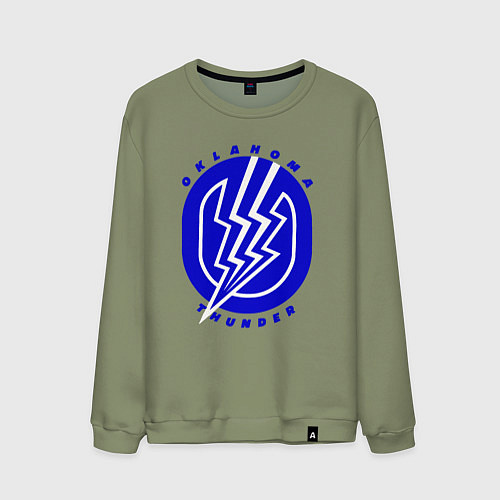 Мужской свитшот Oklahoma Thunder basket / Авокадо – фото 1