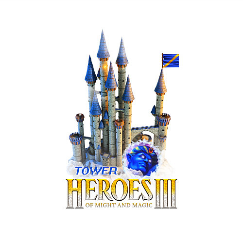 Мужской свитшот Heroes of might and magic 3 Tower / Белый – фото 3