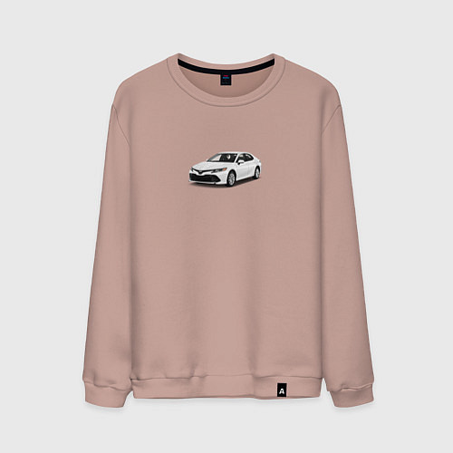 Мужской свитшот Toyota camry white / Пыльно-розовый – фото 1
