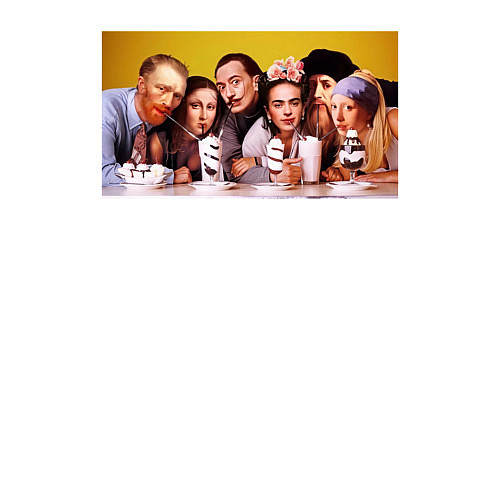 Мужской свитшот Художниик друзья / Белый – фото 3