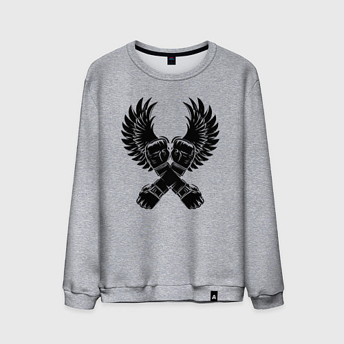 Мужской свитшот ММА кулаки / Меланж – фото 1