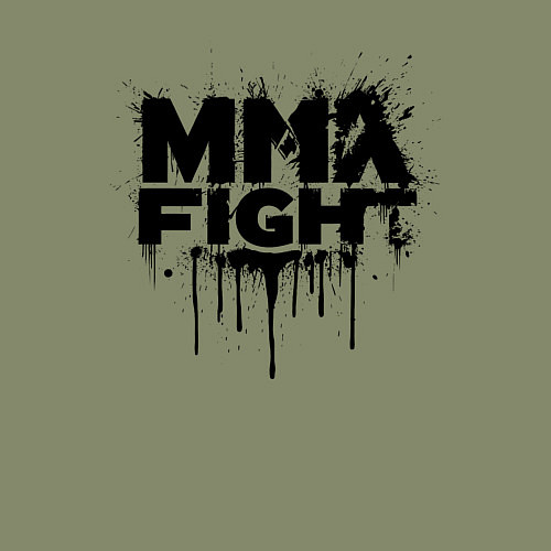 Мужской свитшот MMA боец черной краской / Авокадо – фото 3