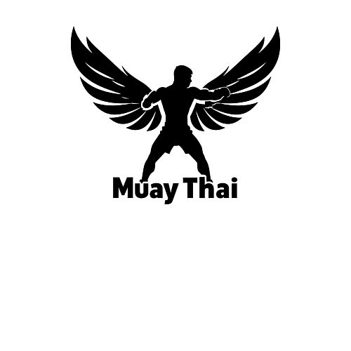 Мужской свитшот Муай Тай: Крылья Победы / Белый – фото 3