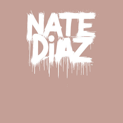 Мужской свитшот Граффити логотип Нейт Диас / Пыльно-розовый – фото 3