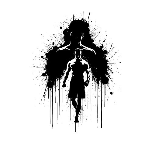 Мужской свитшот Нейт Диас эпичное граффити / Белый – фото 3