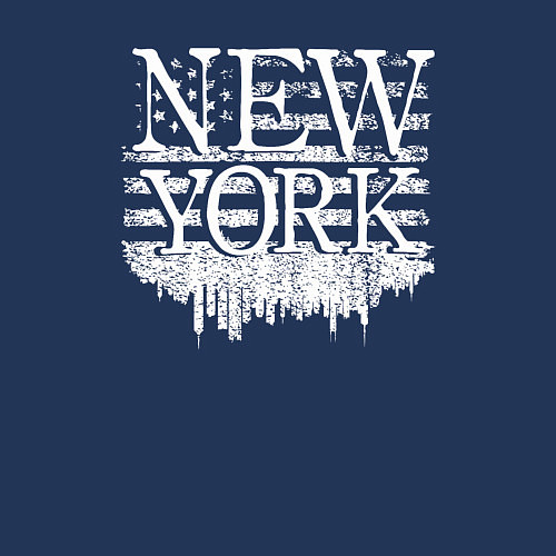 Мужской свитшот New York USA / Тёмно-синий – фото 3