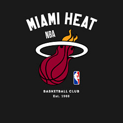 Свитшот хлопковый мужской Майами Хит - НБА, цвет: черный — фото 2