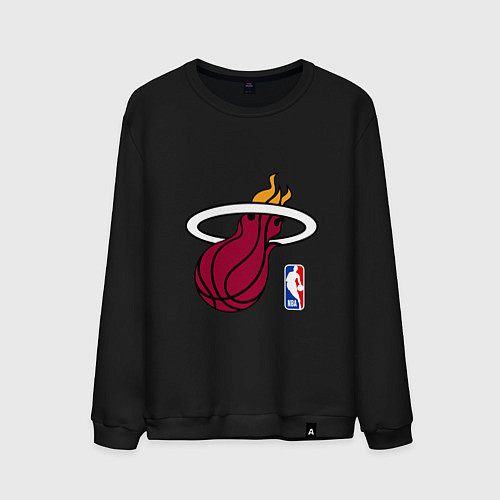 Мужской свитшот Майами Хит - команда НБА / Черный – фото 1