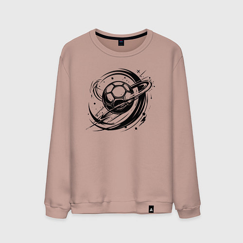 Мужской свитшот Космический мяч гандбол / Пыльно-розовый – фото 1