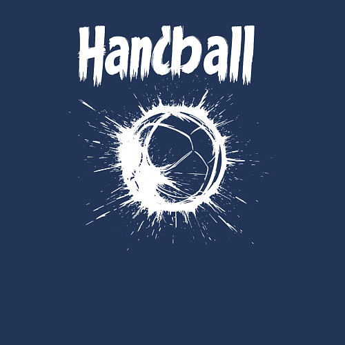 Мужской свитшот Гандбольный взрыв белой краски / Тёмно-синий – фото 3