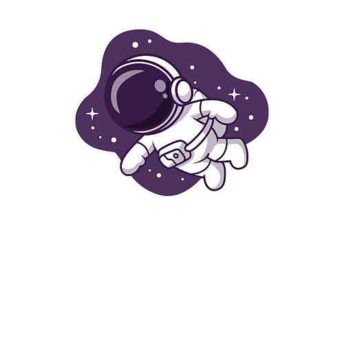 Мужской свитшот Космонавт в звёздном небе / Белый – фото 3