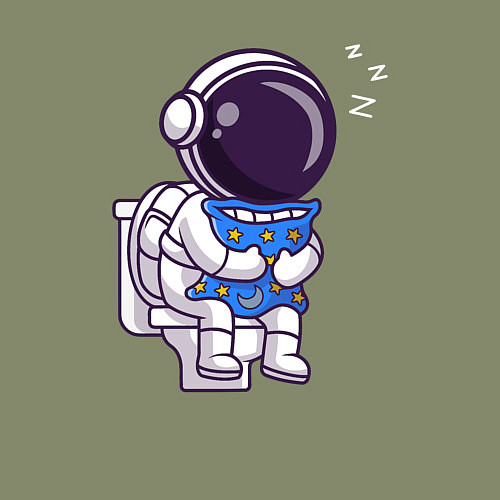 Мужской свитшот Космонавт заснул / Авокадо – фото 3