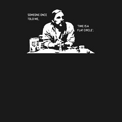 Свитшот хлопковый мужской Время это плоский круг, цвет: черный — фото 2