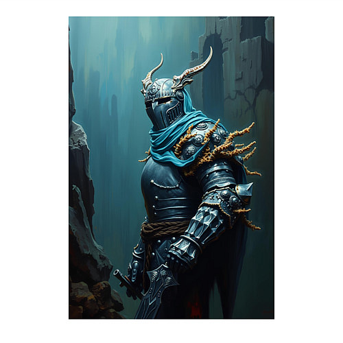 Мужской свитшот Рыцарь в броне в стиле Dark Souls / Белый – фото 3