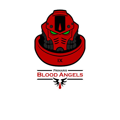 Мужской свитшот Вархаммер - Кровавые Ангелы / Белый – фото 3