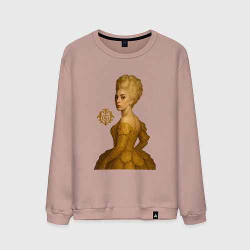 Мужской свитшот Lady Gaga retro style / Пыльно-розовый – фото 1