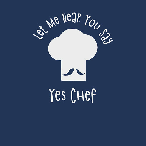 Мужской свитшот Да шеф / Тёмно-синий – фото 3