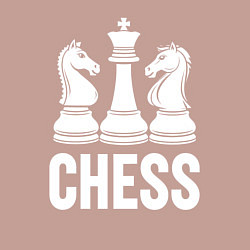 Свитшот хлопковый мужской Шахматы король между двумя конями, цвет: пыльно-розовый — фото 2