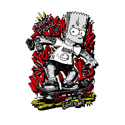 Свитшот хлопковый мужской Барт с татуировками, цвет: белый — фото 2