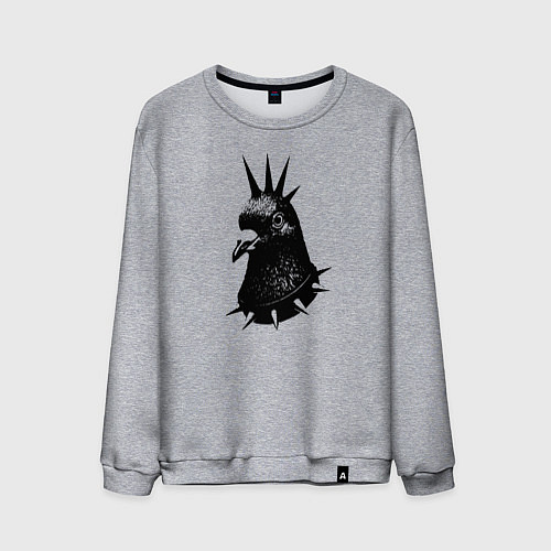 Мужской свитшот Панк голубь / Меланж – фото 1