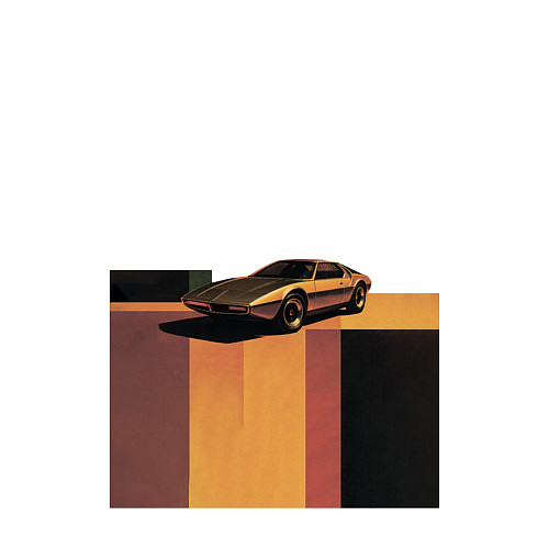 Мужской свитшот Ретрофутуризм спорткар поп-арт 1970-е / Белый – фото 3