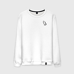 Свитшот хлопковый мужской Чаю воскресения мертвым темный арт, цвет: белый