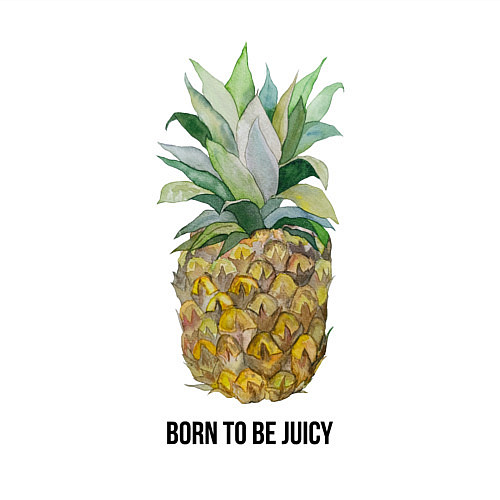 Мужской свитшот Ананас Born to be juicy / Белый – фото 3