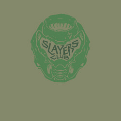 Свитшот хлопковый мужской Doom slayer logo, цвет: авокадо — фото 2