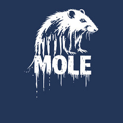 Свитшот хлопковый мужской Крот с надписью, цвет: тёмно-синий — фото 2