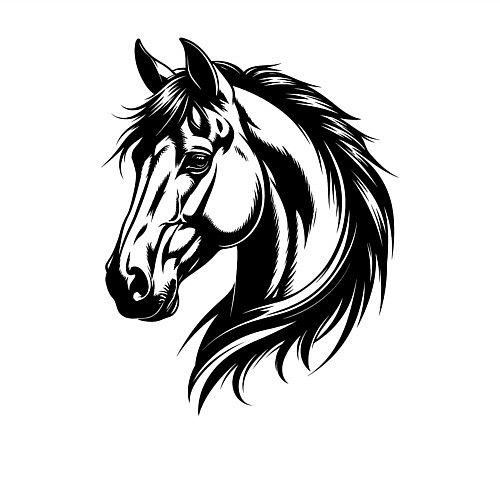 Мужской свитшот Грациозная лошадь / Белый – фото 3