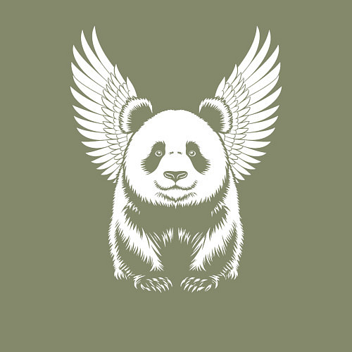 Мужской свитшот Крылатая панда / Авокадо – фото 3