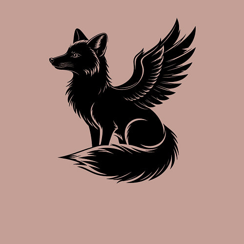 Мужской свитшот Крылатый песец / Пыльно-розовый – фото 3