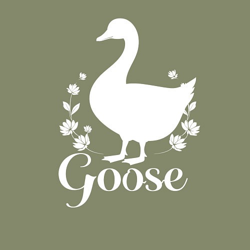 Мужской свитшот Гусь в цветах / Авокадо – фото 3