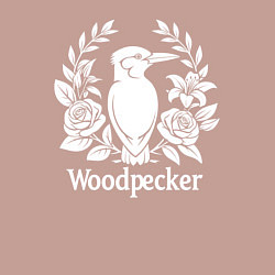 Свитшот хлопковый мужской Дятл с розами, цвет: пыльно-розовый — фото 2