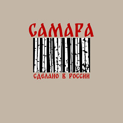 Свитшот хлопковый мужской Самара сделано в России и березы, цвет: миндальный — фото 2