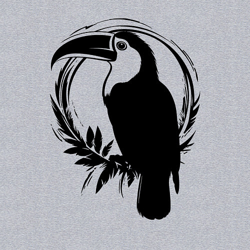 Мужской свитшот Тукан в круге / Меланж – фото 3