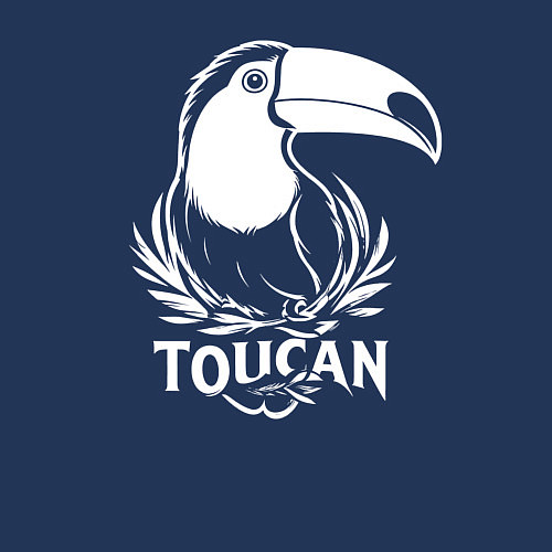 Мужской свитшот Тукан в лавровом венке / Тёмно-синий – фото 3