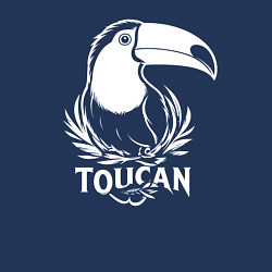 Свитшот хлопковый мужской Тукан в лавровом венке, цвет: тёмно-синий — фото 2