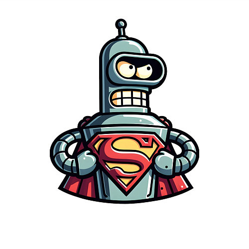 Мужской свитшот Super Bender meme / Белый – фото 3