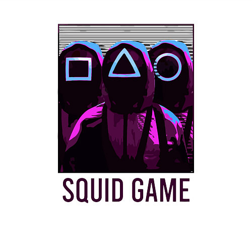 Мужской свитшот Squid game shadows / Белый – фото 3