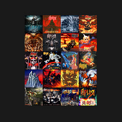 Свитшот хлопковый мужской Ария - обложки, цвет: черный — фото 2