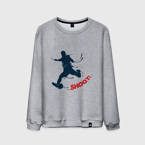 Мужской свитшот Футболист / Меланж – фото 1