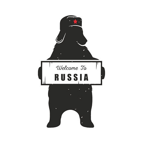 Мужской свитшот Россия добро пожаловать / Белый – фото 3