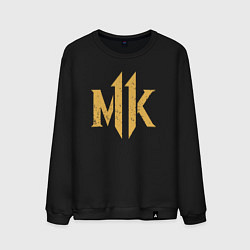 Свитшот хлопковый мужской Game mortal kombat logo, цвет: черный