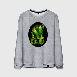 Свитшот хлопковый мужской Reptile warrior - Mortal Kombat, цвет: меланж