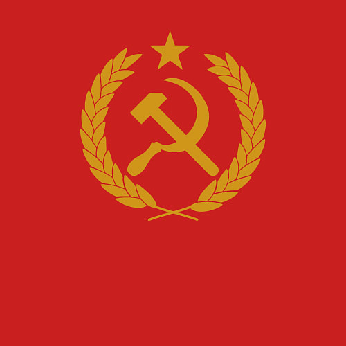 Мужской свитшот Герб - СССР / Красный – фото 3